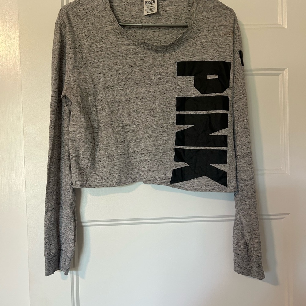 PINK Victoria's Secret Heathered Gray Top